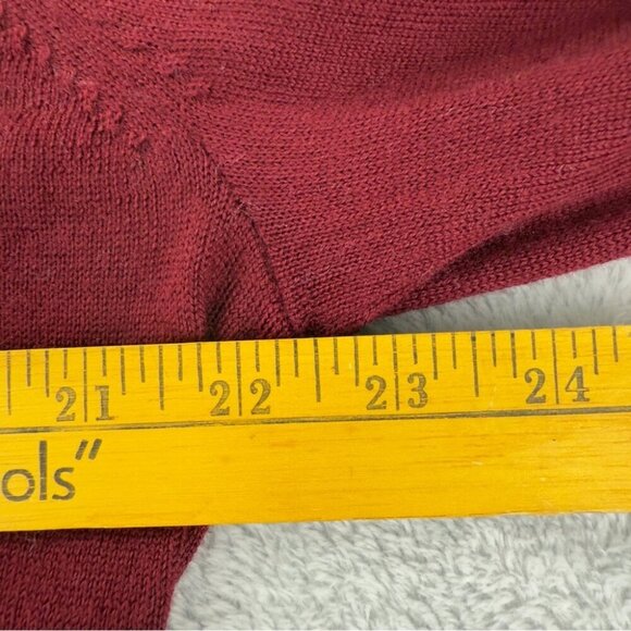 Brooks Brothers Men's Size Large 100% Merino Wool Red Sweater Made in Vietnam - Picture 8 of 10